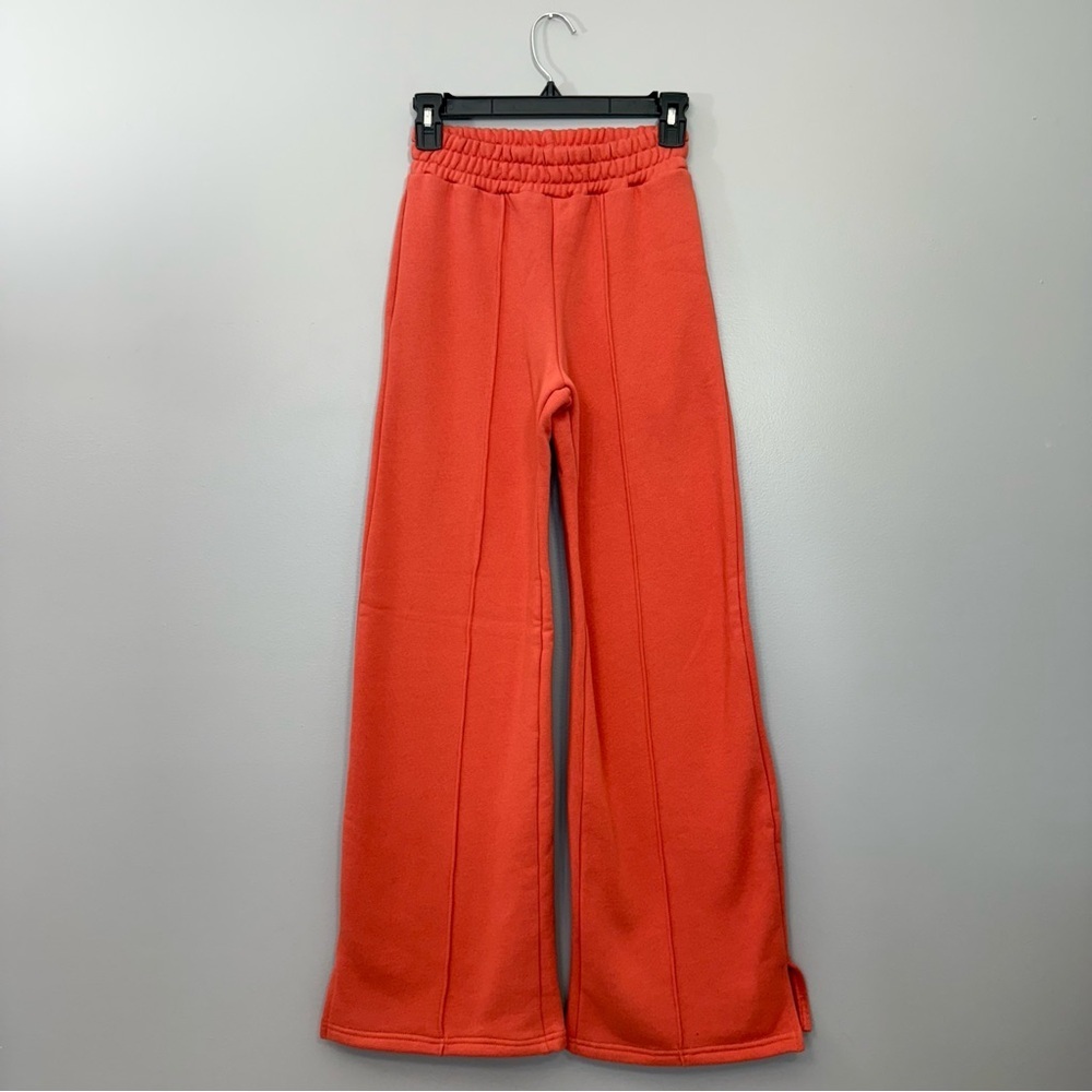 SMASH + TESS Set of Ava Zip Up Hoodie & Wide Leg Pant size 2XS - Burnt Sienna - Picture 12 of 17